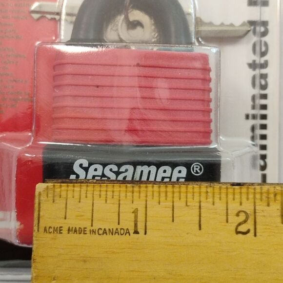 Sesamee Padlock with 2 Keys Red and Black NWT - Picture 8 of 14